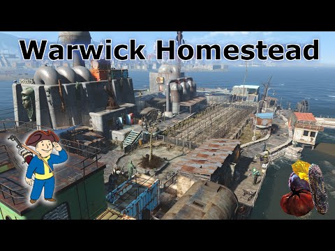 Fallout 4 Warwick Homestead Settlement Tour | Minutemen Farming Export | Detailed Settlement Build