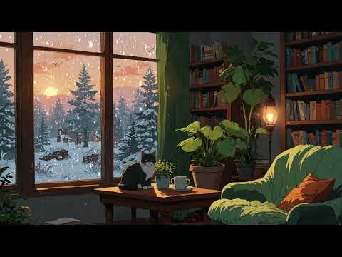 Snowy Sunset Vibes ❄️ | Chill Lofi Music for a Peaceful Evening