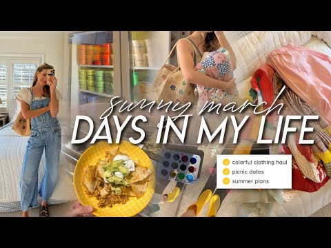 DAYS IN MY LIFE | fun summer plans, picnic dates, colorful clothing haul, & self care morning 🌤️