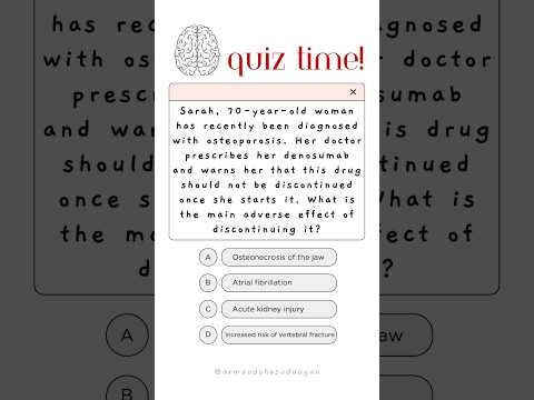 Osteoporosis Denosumab #osteoporosis #medicine #quiz