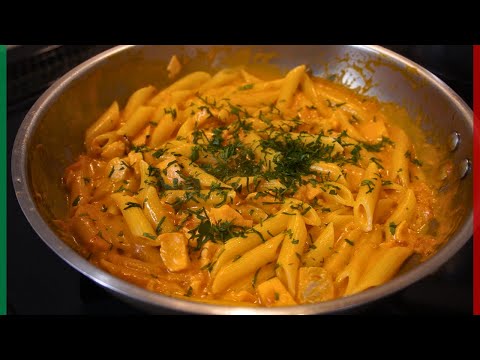 How to Make Creamy Salmon Penne【Pennette al salmone】