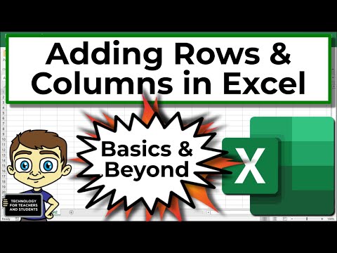 Adding and Deleting Columns and Rows in Excel