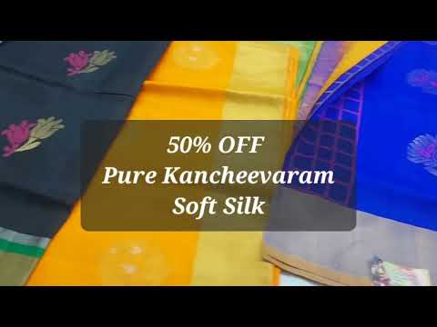 50% OFF Pure Kancheevaram Soft Silk